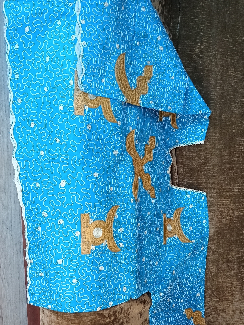 Large Ghanian Embroidered Top.